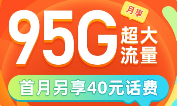 電信寶藏卡 29元享95G超大流量 首月另享40元話(huà)費(fèi) 支持超100款A(yù)PP