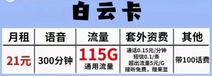 合肥移動降費提速太暖心：21元可享115G通用流量+300分鐘語音+100元話費 免費贈送 0元副卡