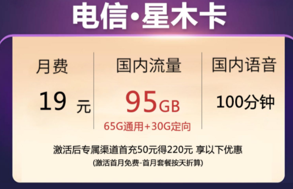 什么樣的手機(jī)卡流量多月租低便宜還靠譜？【電信木星卡】月租僅需19元流量+語音全國通用