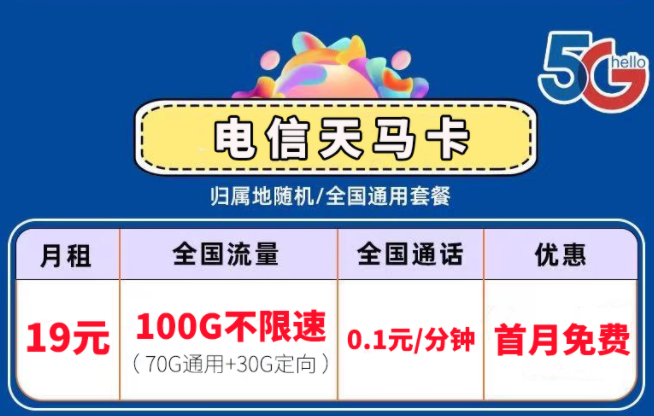 流量卡套餐中的激活和首沖分別是？電信流量卡套餐推薦5G通用19元100G不限速