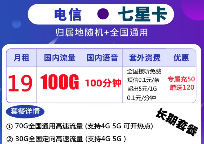 電信卡流量套餐哪個(gè)最劃算？超值流量卡套餐推薦長(zhǎng)期套餐全國(guó)通用