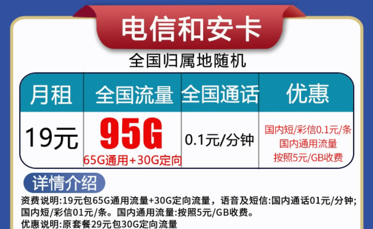 中國(guó)電信和安卡、喜顏卡套餐介紹 實(shí)用優(yōu)惠的手機(jī)上網(wǎng)卡低至19元全國(guó)流量不限速