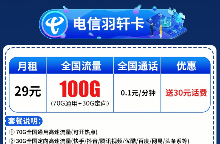 20年長期流量卡套餐推薦 中國電信長期流量卡不換卡大流量低月租手機(jī)上網(wǎng)電話卡