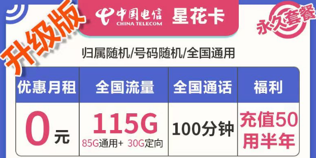 有哪些好用實(shí)惠的流量卡套餐？電信星花卡、霜花卡、海興卡|前半年0月租使用