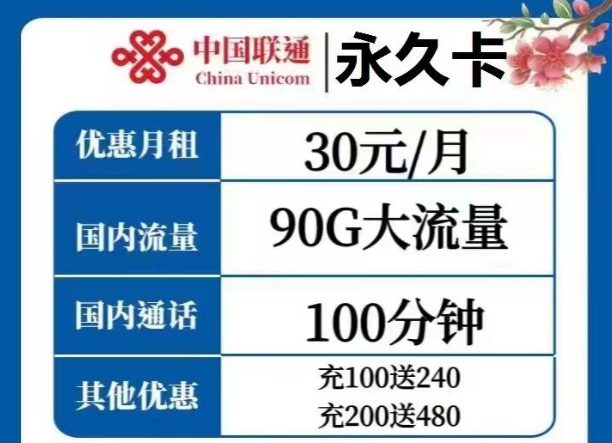 選擇哪種流量卡才是最優(yōu)？聯(lián)通永久卡30元、天慶卡19元月租|純通用流量+語音通話