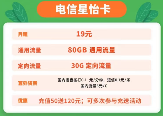 語音通話1毛1分鐘的電信流量卡|星怡卡無合約19元110G|猛虎卡9元月租95G+首免