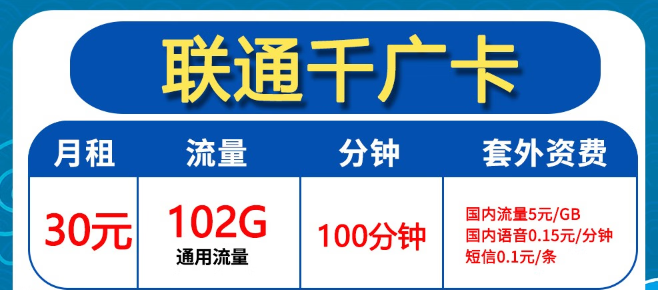 聯(lián)通30元102G卡好用嗎？聯(lián)通0元2年優(yōu)惠迎福卡！