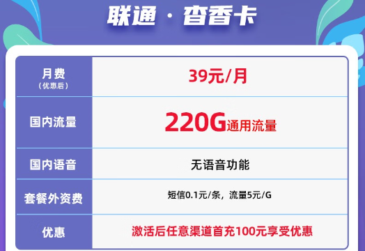 聯(lián)通杳香卡好用嗎？200G以上的大流量卡有推薦嗎？